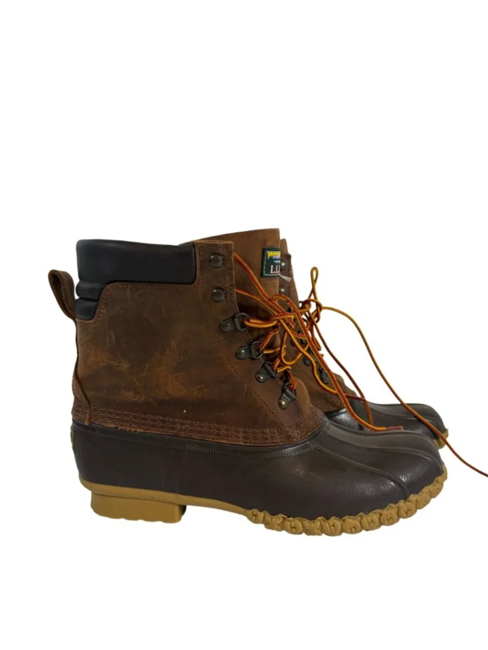 LL Bean Duck Boots Mens Size 8 M Leather Gore Tex Waterproof 8 Inch Insulated